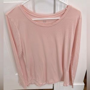 Gap Luxe Pink Long Sleeve Tee